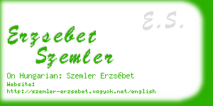 erzsebet szemler business card